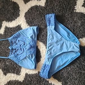 Becca by Rebecca Virtue blue bikini sz small  SW53